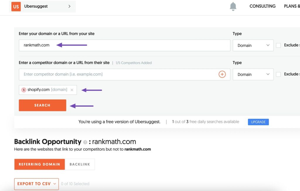 Ubersuggest